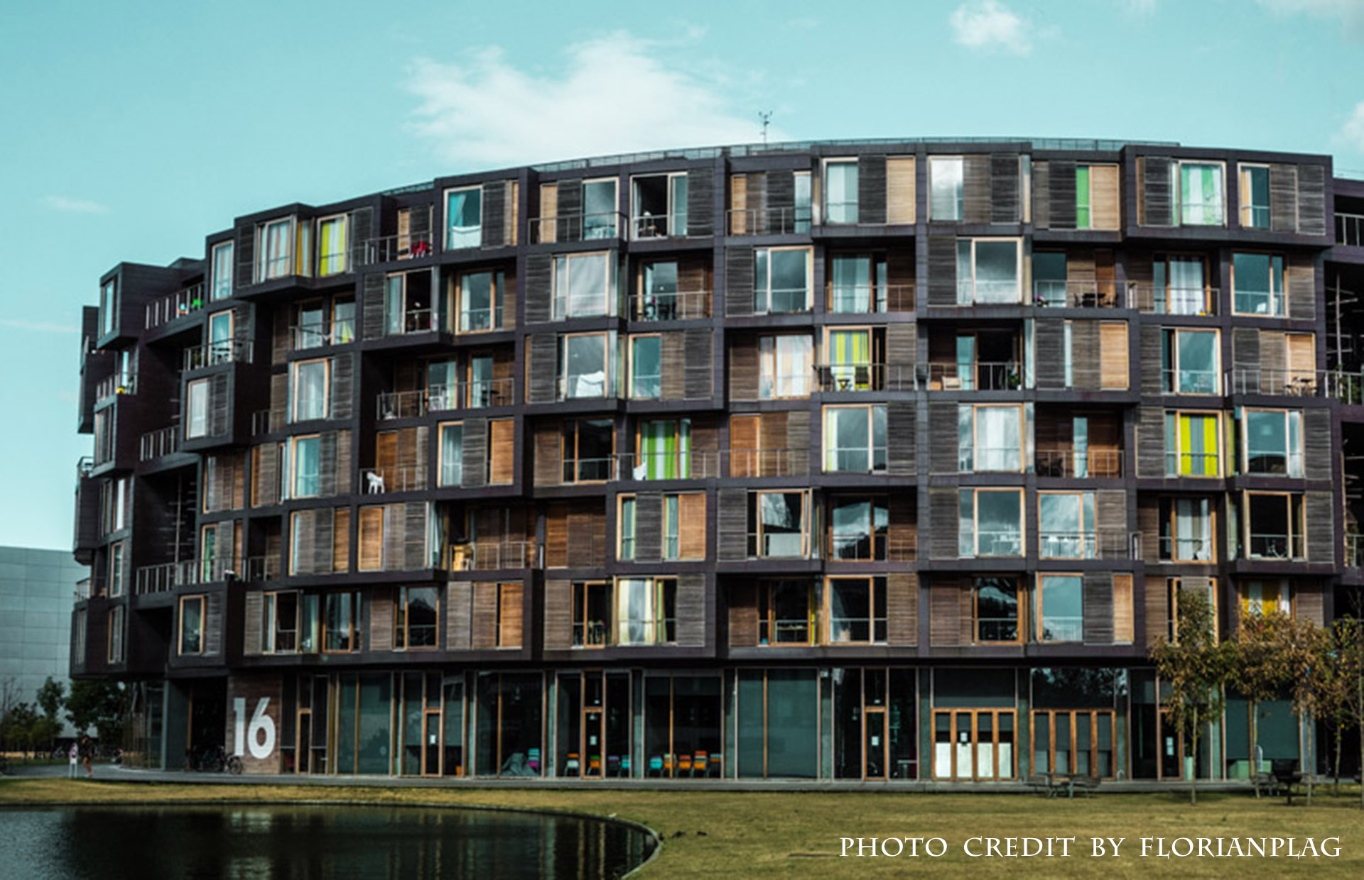 A student residence built in district テ腕estad (Copenhagen).